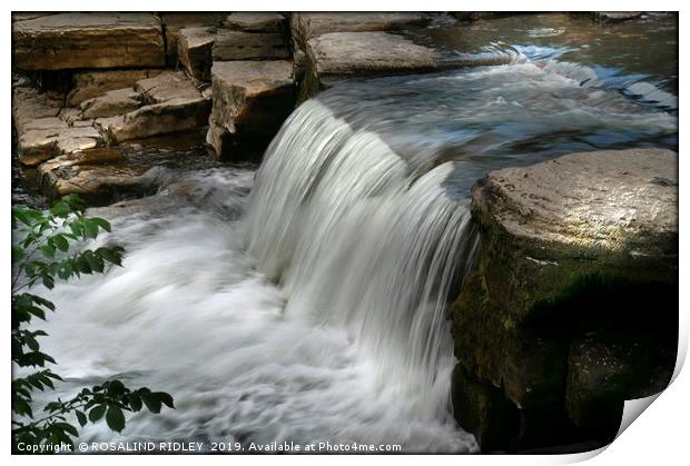 "Evening light on the waterfall" Print by ROS RIDLEY