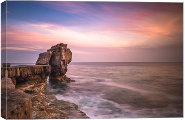 Pulpit rock at Portland Bill Canvas Print by Andrew Michael