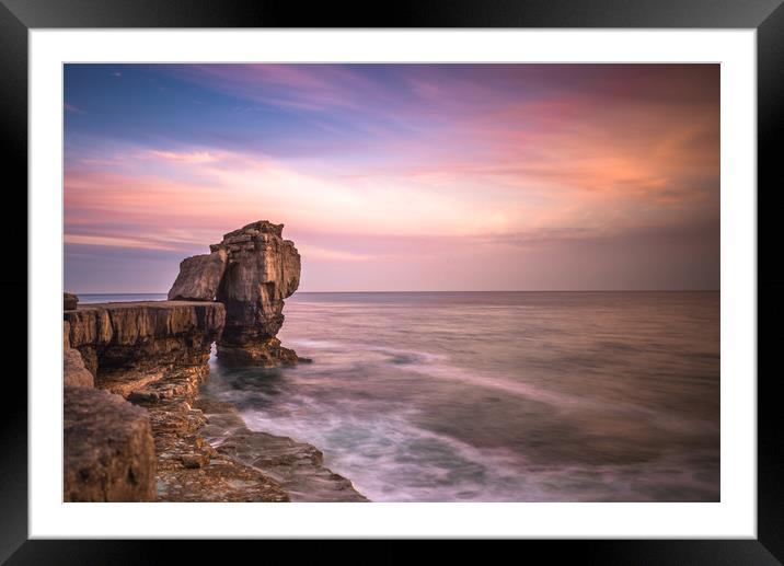 Pulpit rock at Portland Bill Framed Mounted Print by Andrew Michael