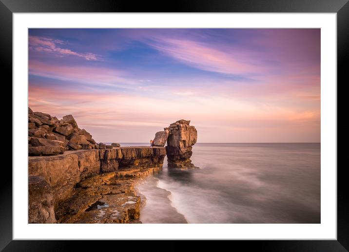 Pulpit rock at Portland Bill Framed Mounted Print by Andrew Michael