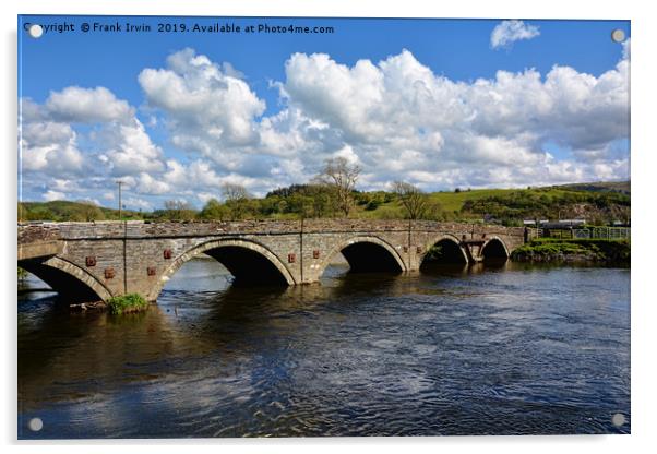 Pont ar Dyfi (Bridge on the Dovey) Acrylic by Frank Irwin