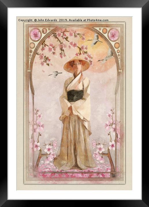 Spring Blossoms Framed Mounted Print by John Edwards