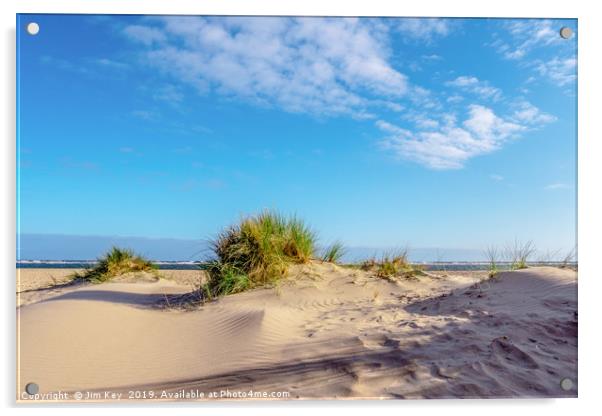 Holkham Beach Norfolk Acrylic by Jim Key