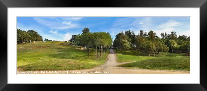 The Golf park Frisbeegolbane in Bodo, Norway. Framed Mounted Print by RUBEN RAMOS