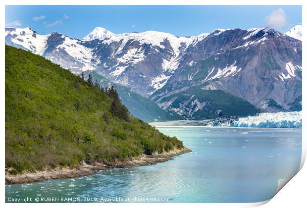Glacier Bay in Alaska. Print by RUBEN RAMOS