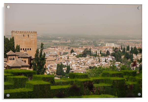 Granada view from Alhambra Acrylic by Paulo Sousa
