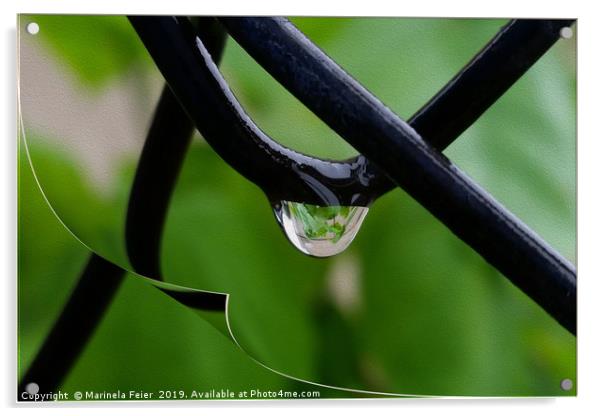 Drop of rain Acrylic by Marinela Feier