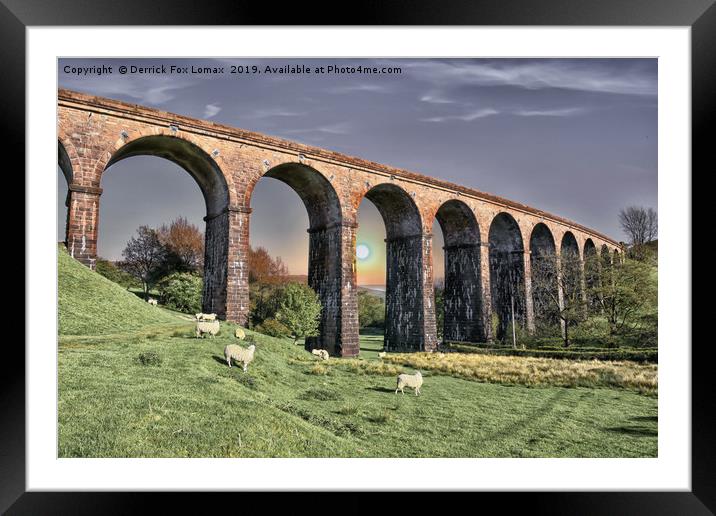 Lowgill Viaduct Framed Mounted Print by Derrick Fox Lomax