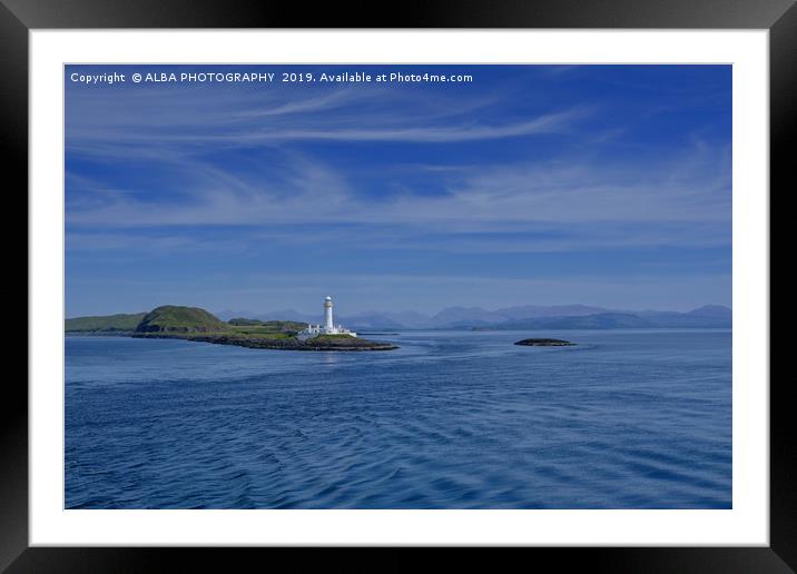 Eilean Musdile Lighthouse, Isle of Mull, Scotland. Framed Mounted Print by ALBA PHOTOGRAPHY