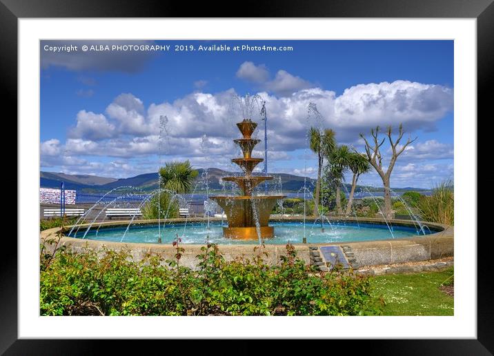 Rothesay Fountain, Isle of Bute, Scotland Framed Mounted Print by ALBA PHOTOGRAPHY
