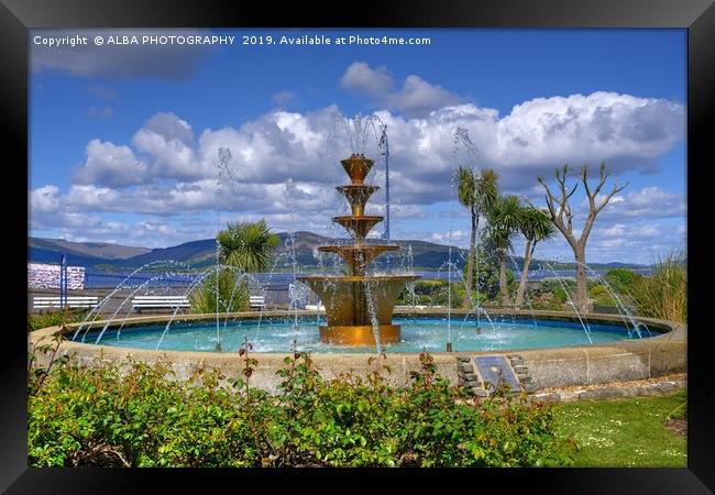 Rothesay Fountain, Isle of Bute, Scotland Framed Print by ALBA PHOTOGRAPHY
