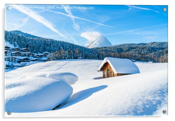 Winter in the Alps. Acrylic by Beata Aldridge