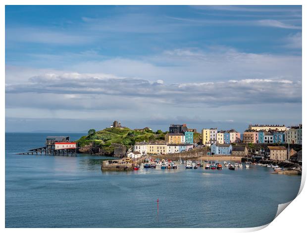 Tenby North Beach, Pembrokeshire, Wales. Print by Colin Allen