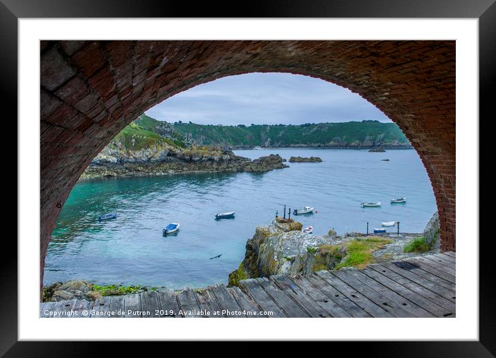 View from under the bridge. Framed Mounted Print by George de Putron