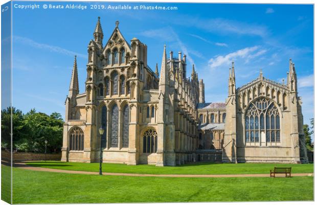 Ely Cathedral Canvas Print by Beata Aldridge