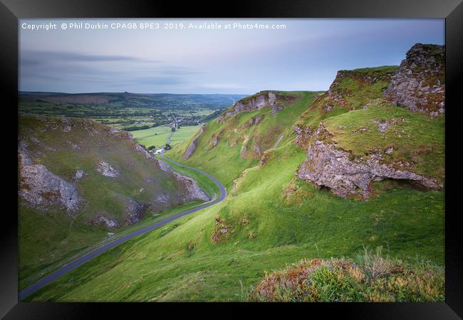 Winnats Pass Derbyshire Framed Print by Phil Durkin DPAGB BPE4