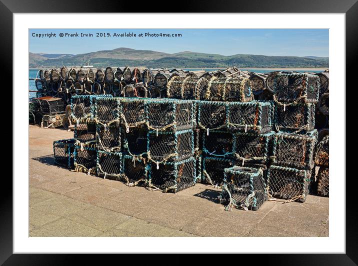 Lobster pots in Aberdovey, North Wales.  Framed Mounted Print by Frank Irwin