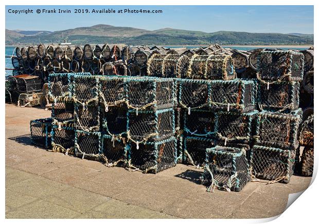 Lobster pots in Aberdovey, North Wales.  Print by Frank Irwin