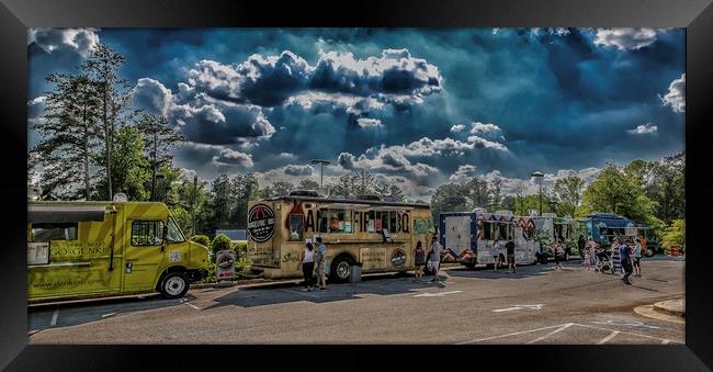 Food Truck Lot Framed Print by Darryl Brooks