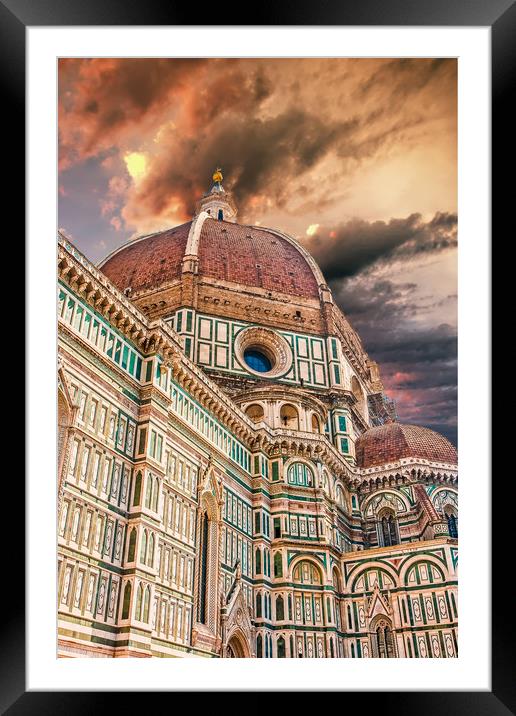 Florence Church Il Duomo Framed Mounted Print by Darryl Brooks
