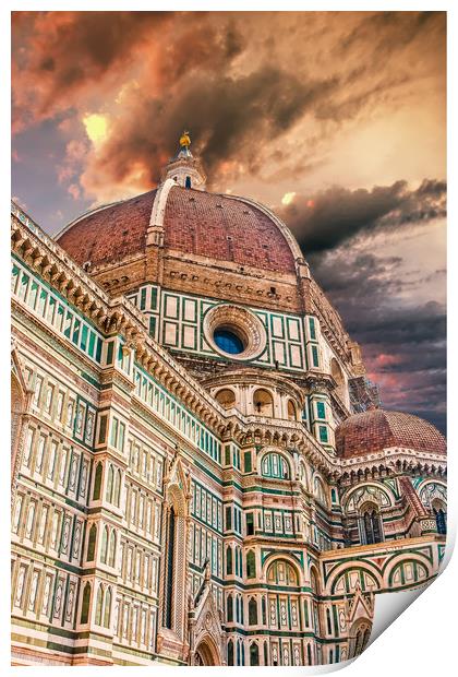 Florence Church Il Duomo Print by Darryl Brooks