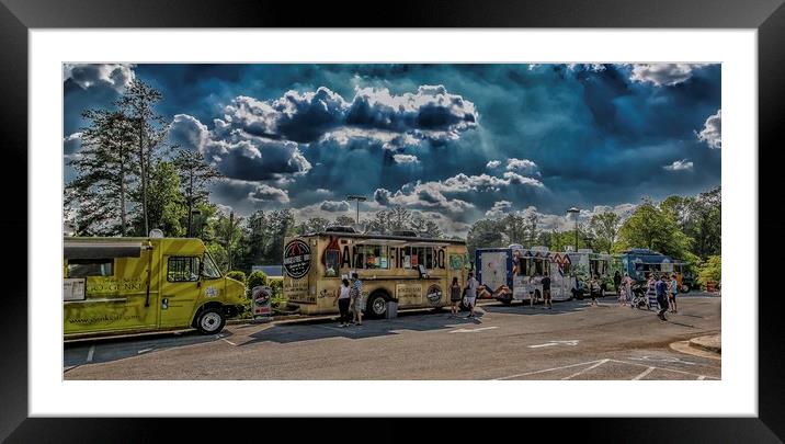 Food Truck Lot Framed Mounted Print by Darryl Brooks