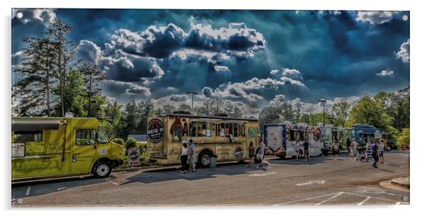 Food Truck Lot Acrylic by Darryl Brooks