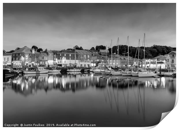 Padstow harbour, Cornwall Print by Justin Foulkes