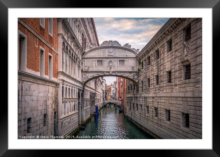 Venice - Bridge of Sighs Framed Mounted Print by Steve Thomson