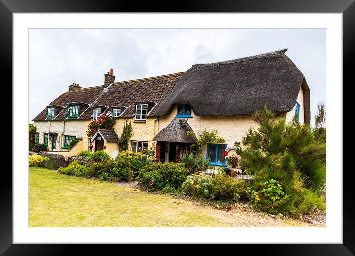 A  row of cottages           Framed Mounted Print by chris smith