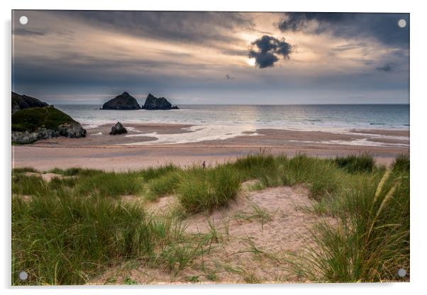 Holywell bay  Acrylic by chris smith