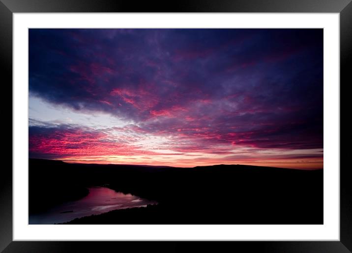 Sunset across the Peak District Framed Mounted Print by Jules Taylor