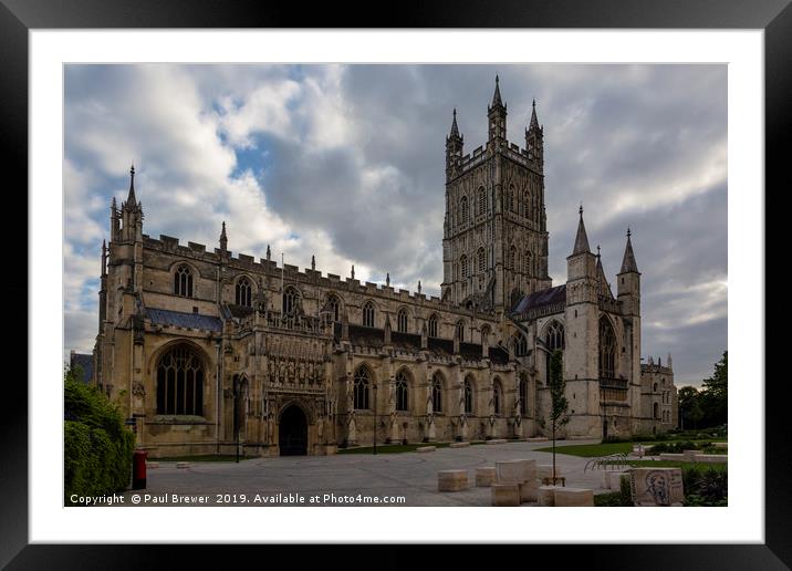 Gloucester Cathedral  Framed Mounted Print by Paul Brewer