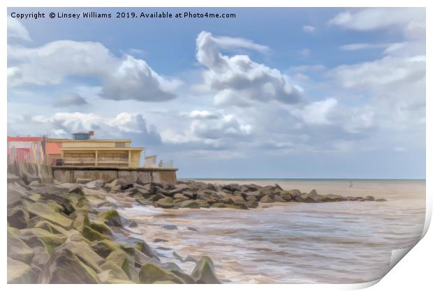 Sheringham Seafront, Norfolk Print by Linsey Williams