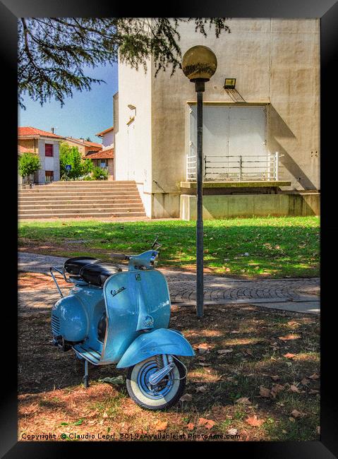 Vespa. Vintage model of italian scooter Framed Print by Claudio Lepri