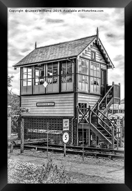 Sheringham East Signal Box Framed Print by Linsey Williams
