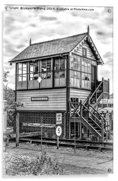 Sheringham East Signal Box Acrylic by Linsey Williams