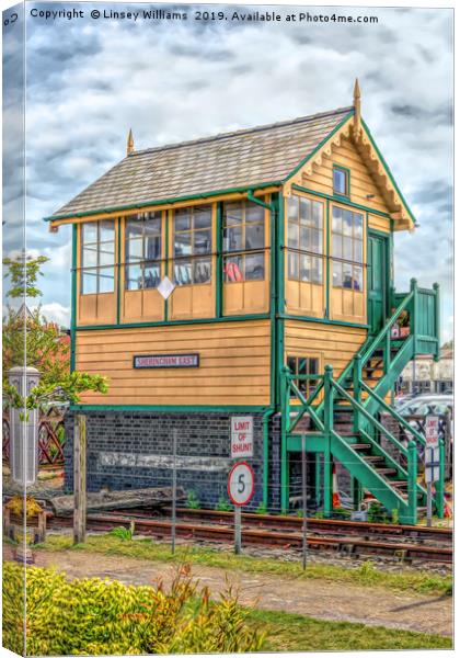 Sheringham East Signal Box.  Canvas Print by Linsey Williams
