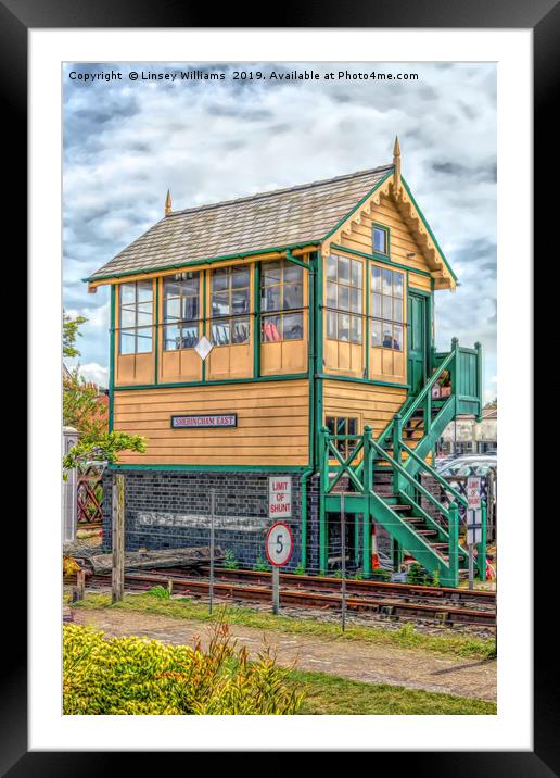 Sheringham East Signal Box.  Framed Mounted Print by Linsey Williams