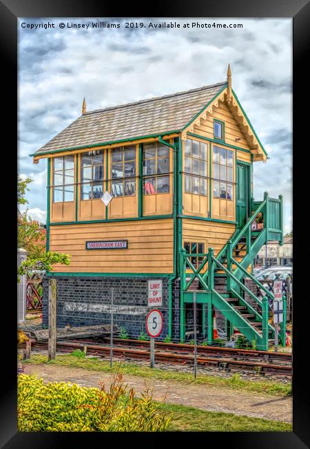 Sheringham East Signal Box.  Framed Print by Linsey Williams