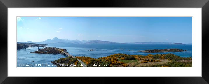 View to Skye from the mainland Framed Mounted Print by Phill Thornton