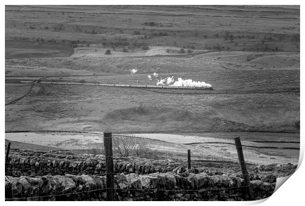 Steam trains in the yorkshire dales  Print by chris smith