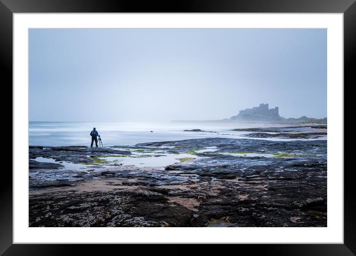Bamburgh Castle on the Northumberland coast.   Framed Mounted Print by chris smith