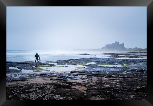 Bamburgh Castle on the Northumberland coast.   Framed Print by chris smith