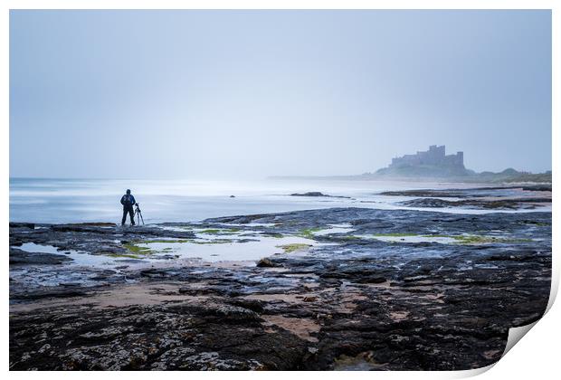 Bamburgh Castle on the Northumberland coast.   Print by chris smith