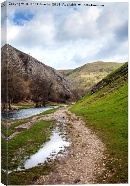 Dovedale  Canvas Print by John Edwards