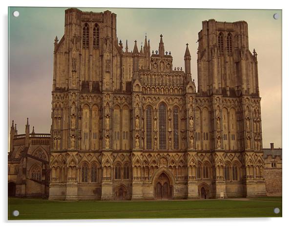 Wells Cathedral Acrylic by kelly Draper