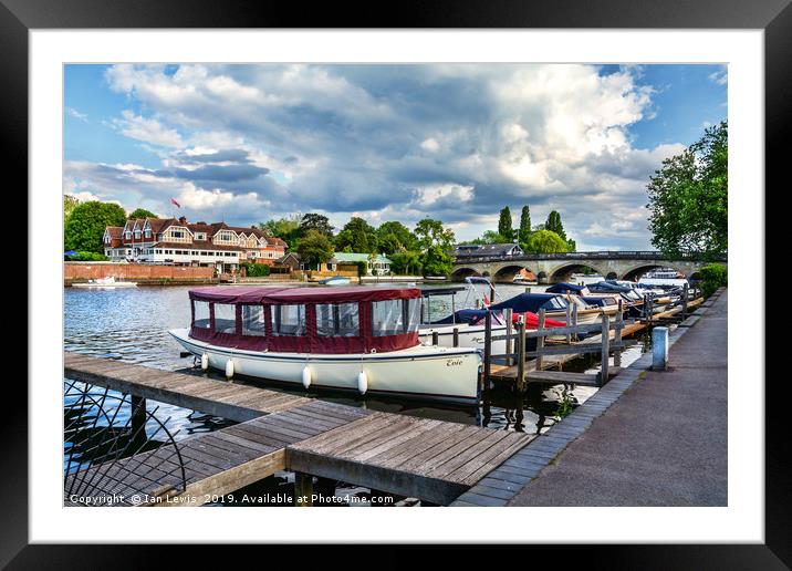 Moorings at Henley on Thames Framed Mounted Print by Ian Lewis