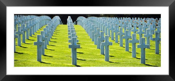 WW2 American Cemetery and Memorial, Omaha Beach. N Framed Mounted Print by Philip Enticknap