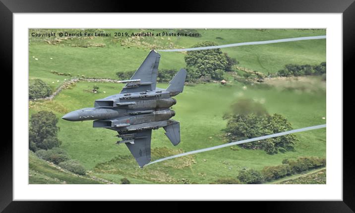 F15 fighter Framed Mounted Print by Derrick Fox Lomax